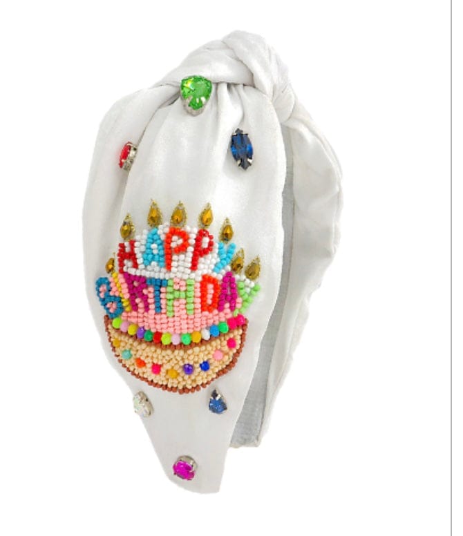 Golden Stella Happy Birthday Beaded Headband