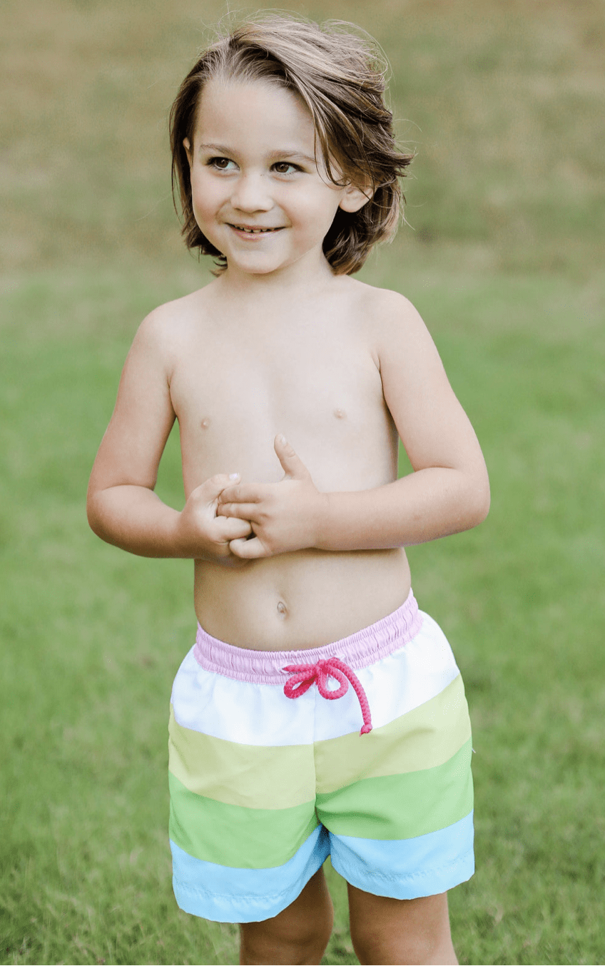 Grace and james Grace & James- Summer Blooms Boys Swim Trunks