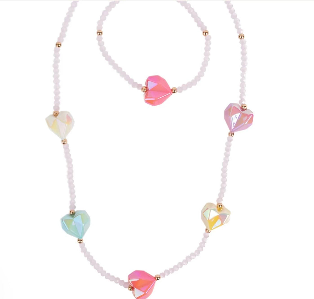 GREAT PRETENDERS Heart Geode Necklace & Bracelet Set