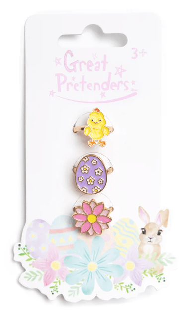 Great Pretenders Easter egg Rings Set of 3