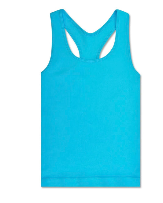 IScream Turquoise Ribbed Racerback Tank Top