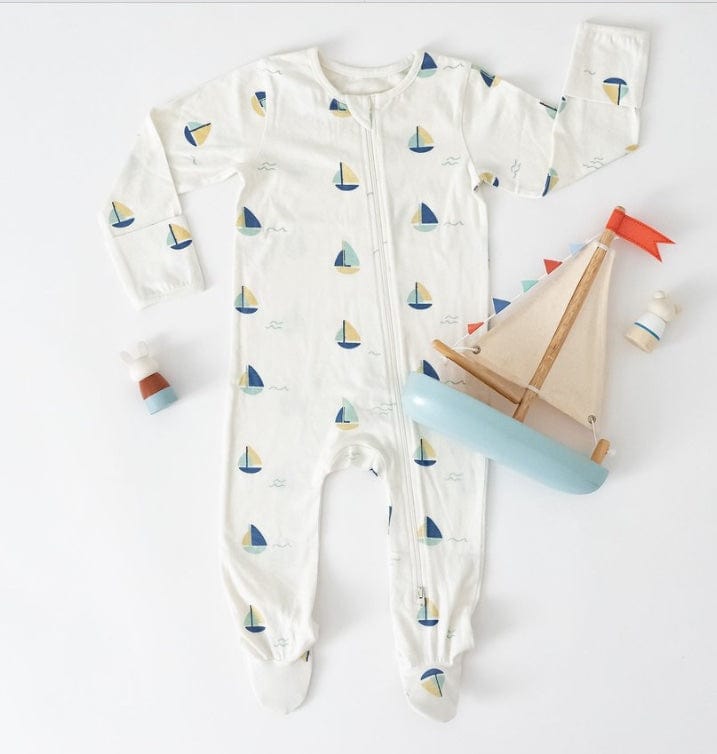 Jack Davis 9-12M 2 WAY FOOTED SLEEPER SAILBOAT