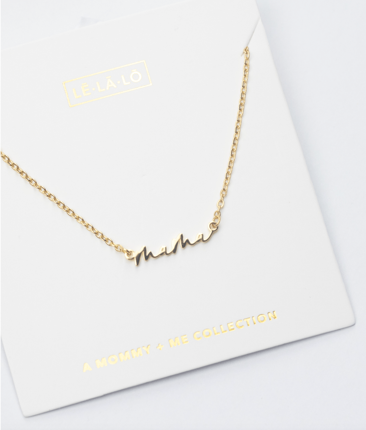 Le La Lo Default Mama Script Necklace