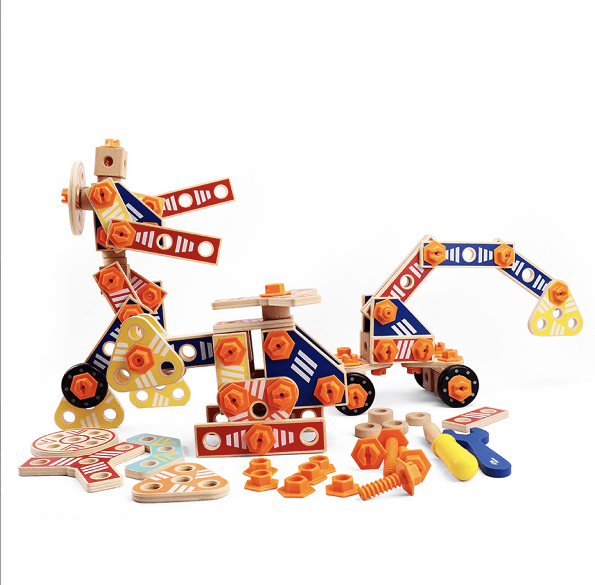 Leo and Friends Default Wooden Builder Construction Set (72 pieces)