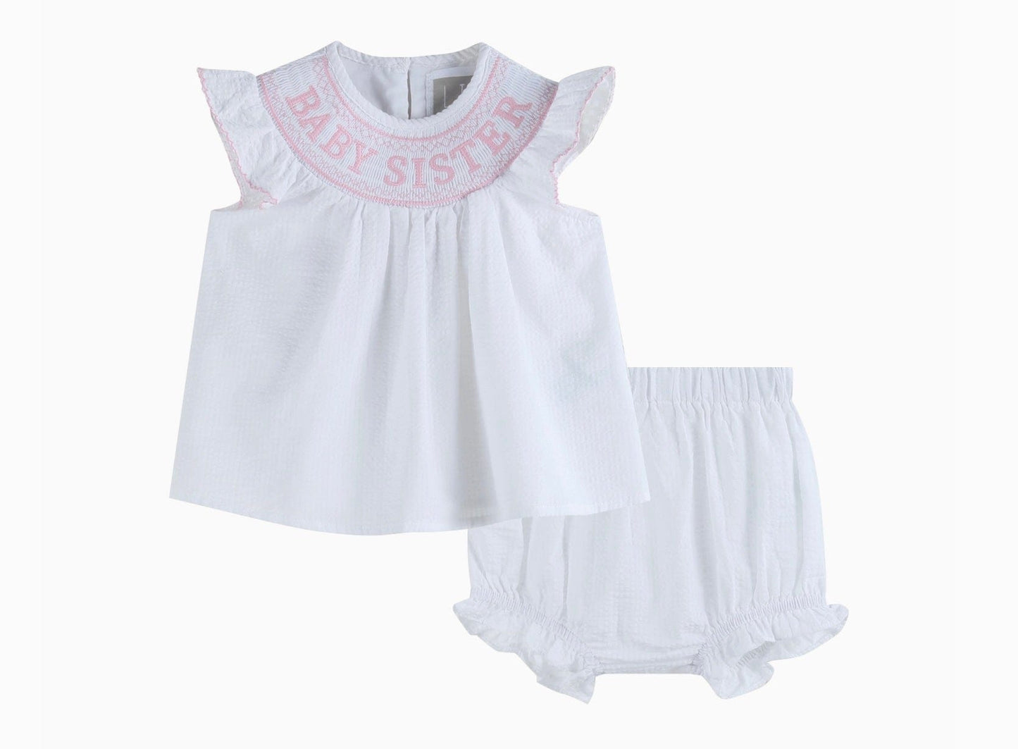 LIL CACTUS WHOLESALE Baby Sister Smocked Dress & Bloomer Set