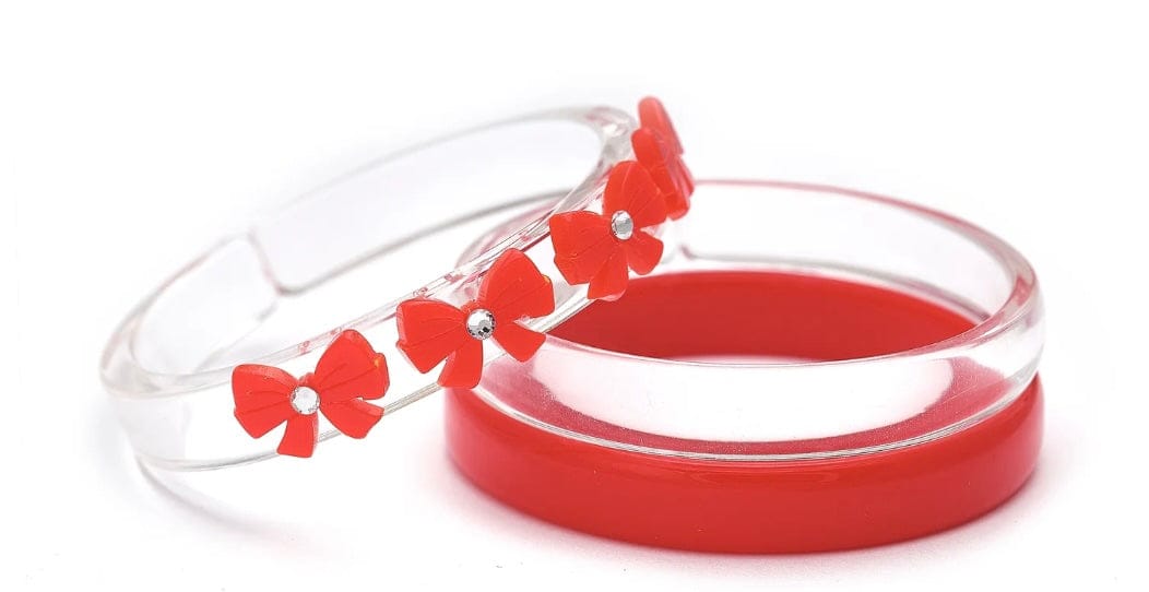 Lilies and Roses Bows Red Bangles