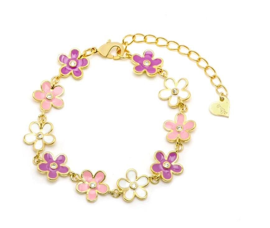 Lily & Nily Flower CZ Link Bracelet