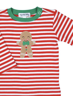 Little Beach Babes Boutique Be Jolly S/S Applique Gingerbread