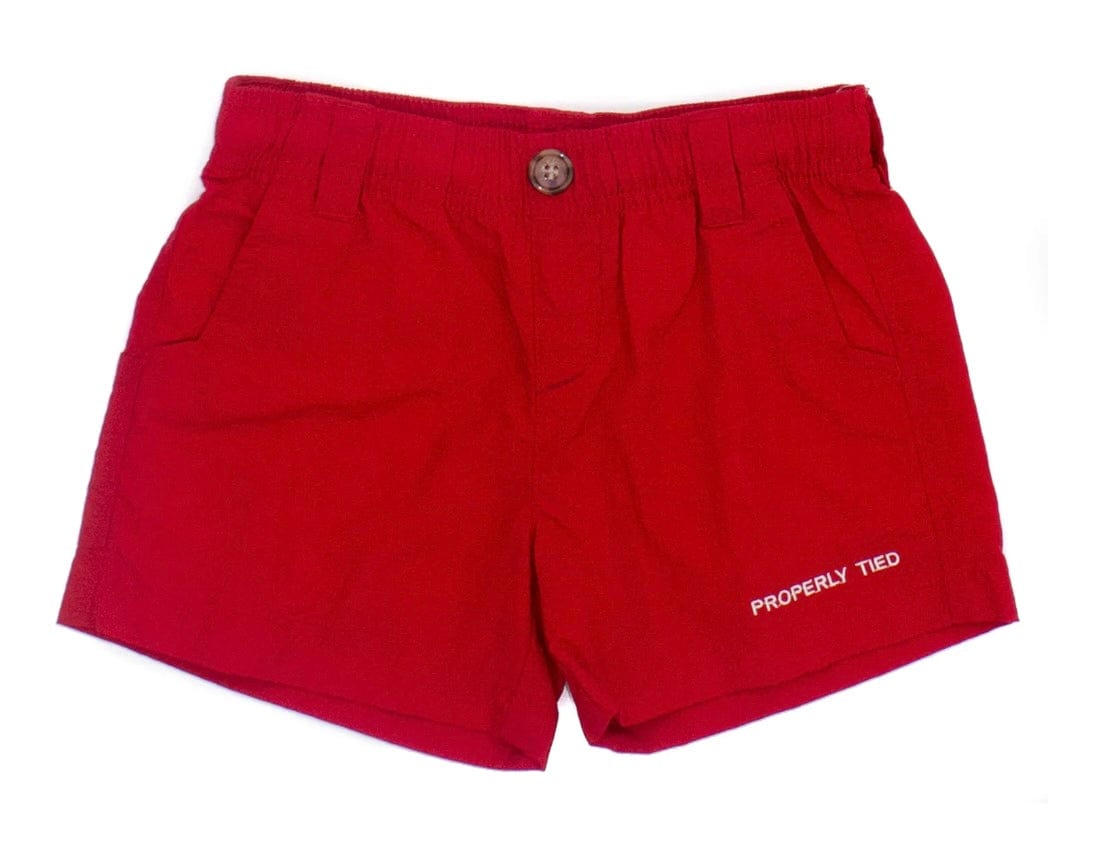 Little Beach Babes Boutique Boys Mallard Short Red