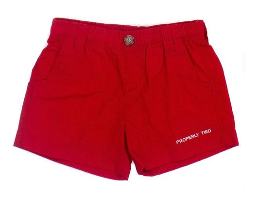 Little Beach Babes Boutique  Boys Mallard Short Red