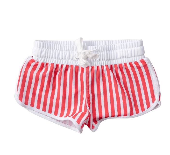 Little Beach Babes Boutique Cash & Co Red Striped Boardies