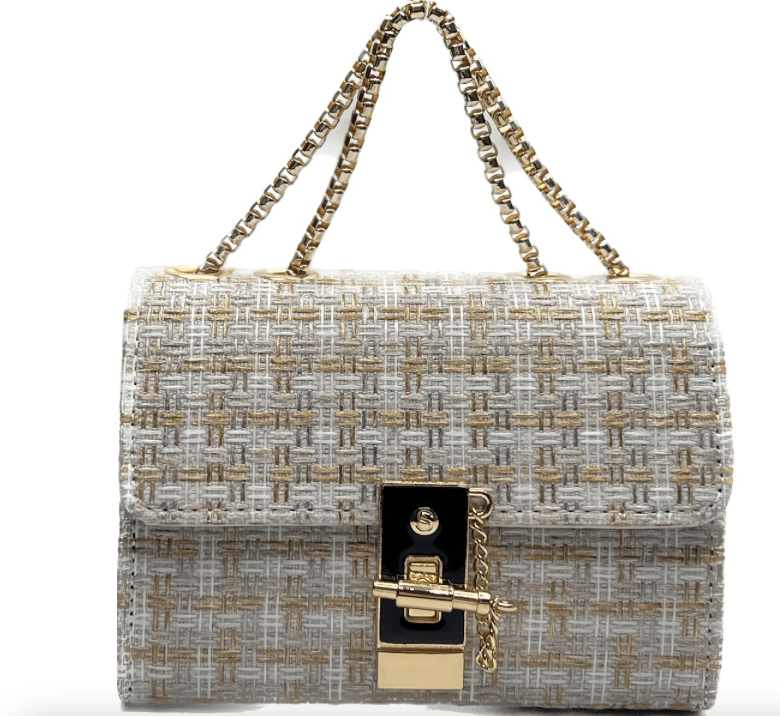 Little Beach Babes Boutique Cream Gretchen Tweed Purse