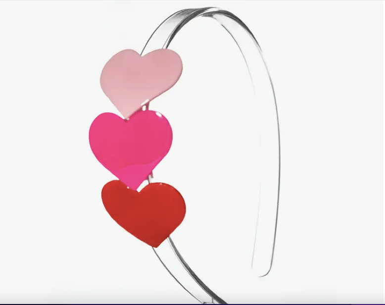 Little Beach Babes Boutique Default VAL-Cece Multi Heart Red/Pink Headband