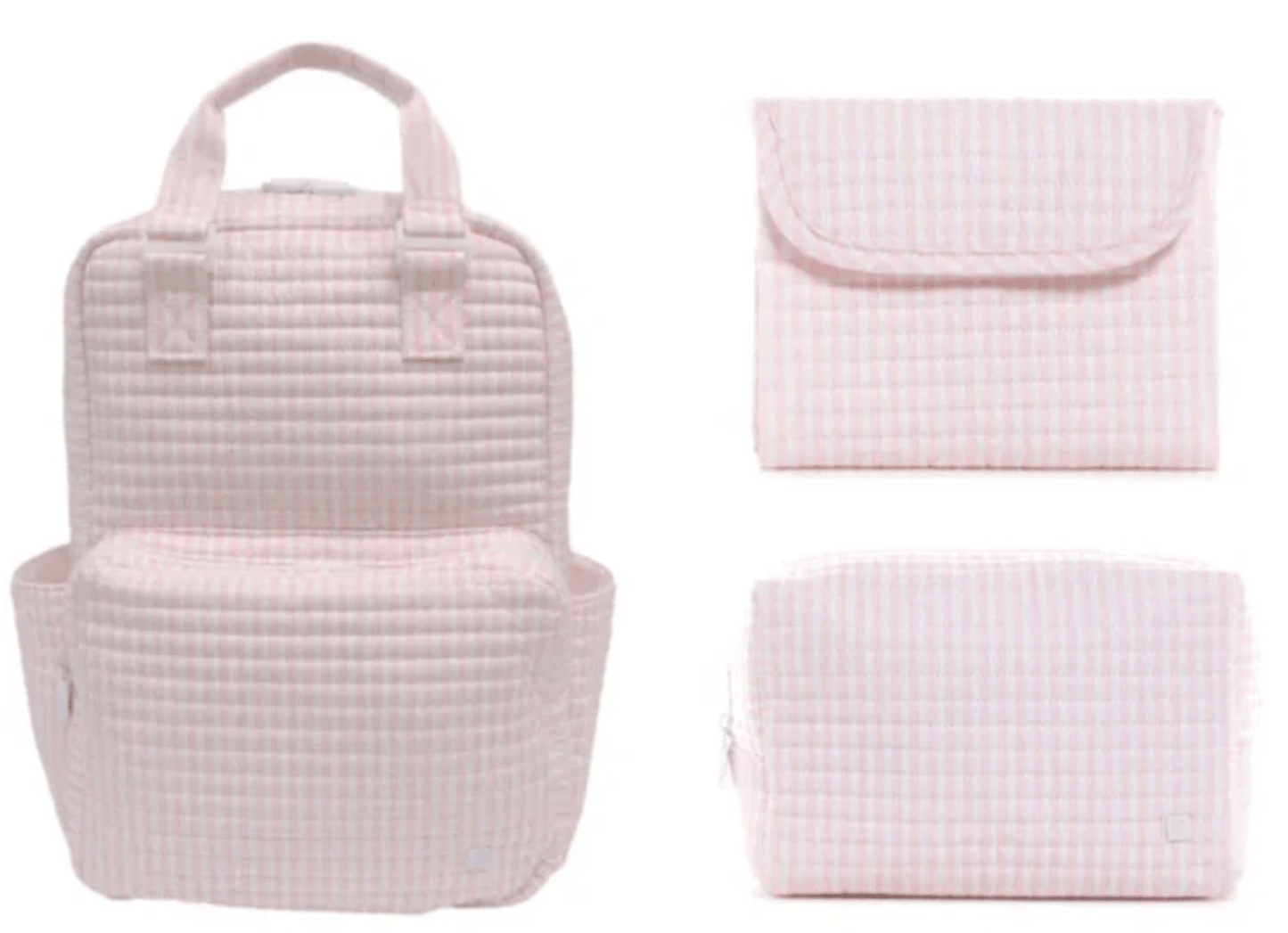 Little Beach Babes Boutique Pink Quilted Backpack Bundle- Pink