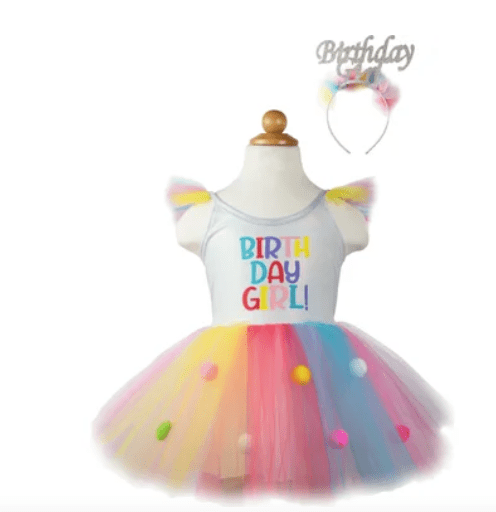 Little Beach Babes Boutique Great Pretenders Birthday Dress w/headband