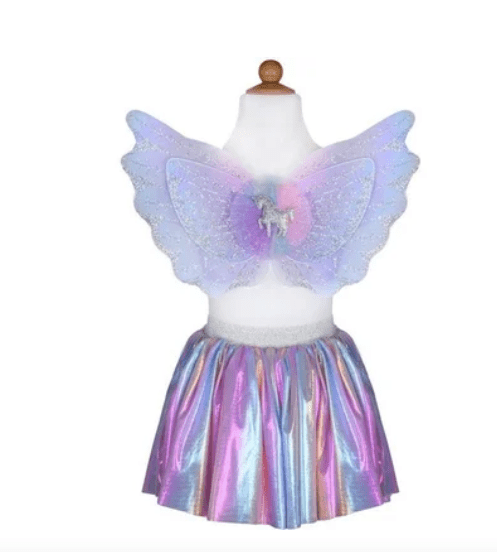 Little Beach Babes Boutique Great Pretenders Unicorn Skirt & Wings, Pastel
