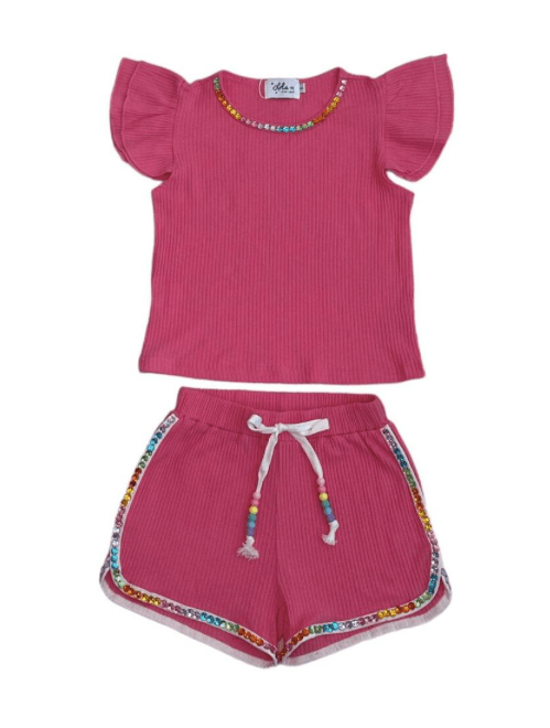 Little Beach Babes Boutique Lola and Boys Candy Gem Bead Set Pink