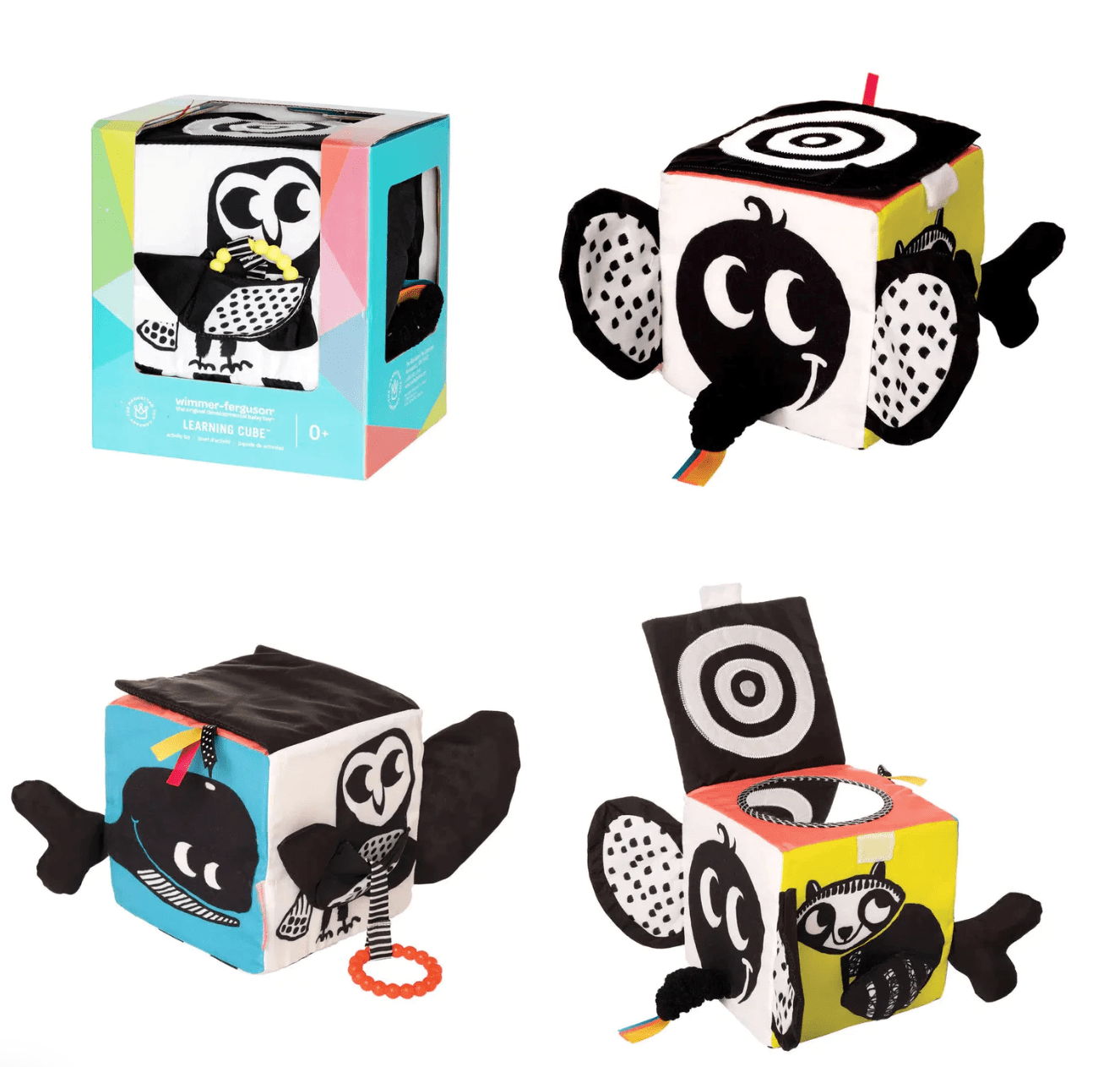 Little Beach Babes Boutique Manhattan Toy Wimmer-Ferguson Learning Cube Multisensory Soft Baby Activity Toy