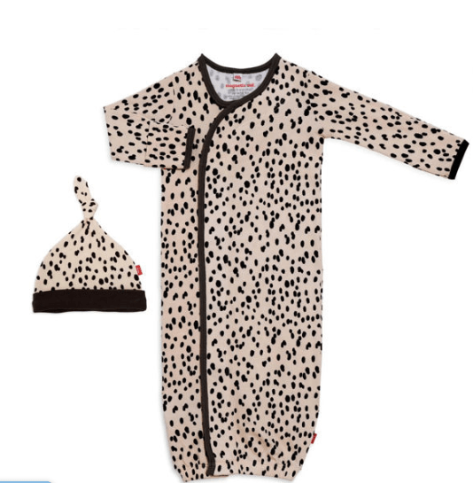Little Beach Babes Boutique NB-3M Spot on Magnetic Gown & Hat