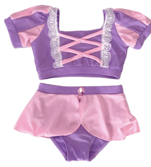 Little Beach Babes Boutique Rapunzel Swim Suit - 2 Piece