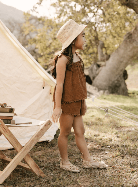 Little Beach Babes Boutique Rylee and Cru-SS23-remi top || chocolate