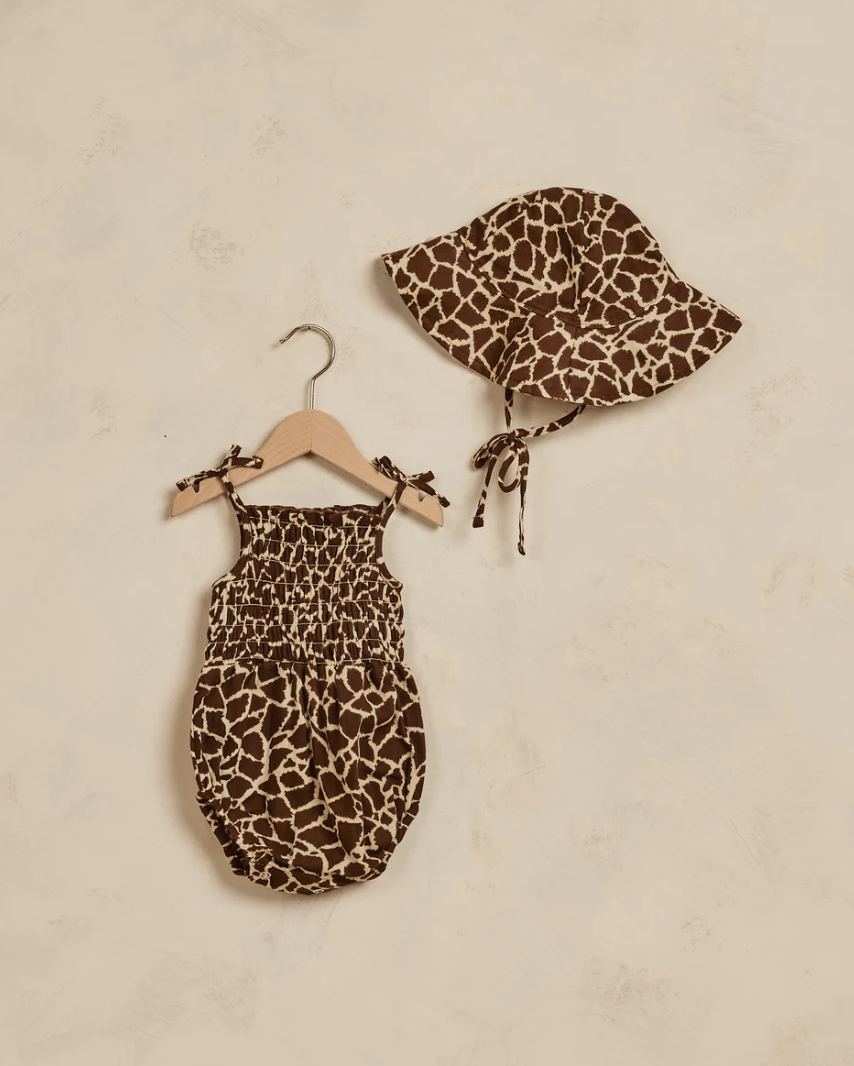 Little Beach Babes Boutique Rylee & Cru-SS23-KAIA ROMPER-GIRAFFE SPOTS