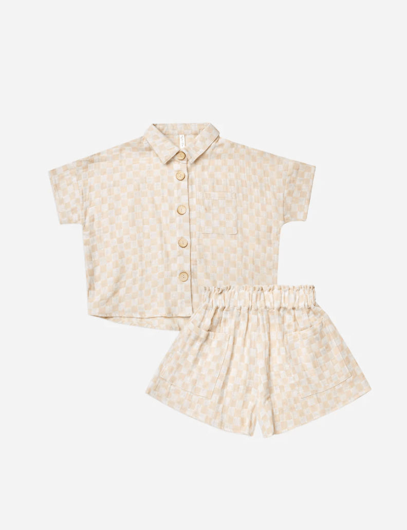 Little Beach Babes Boutique Rylee & Cru-SS23 -KELLI SET || SHELL CHECK SHELL-CHECK