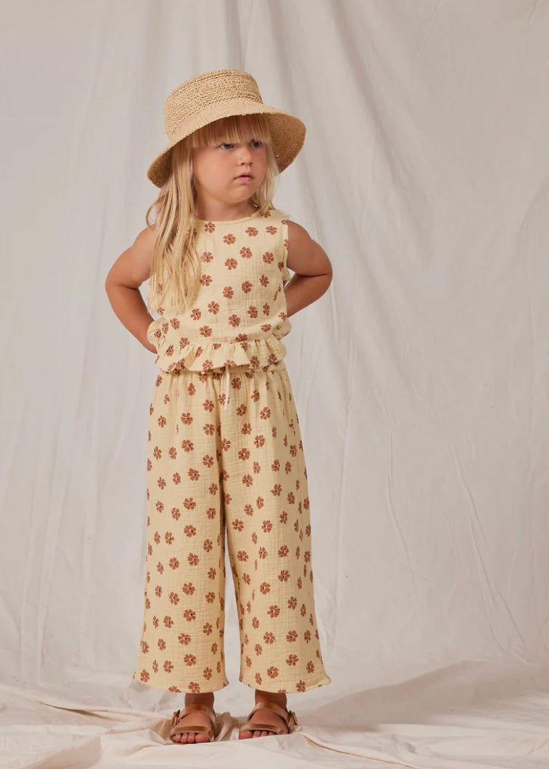 Little Beach Babes Boutique Rylee & Cru-SS23-Wide Leg Pant-Lemon Daisies