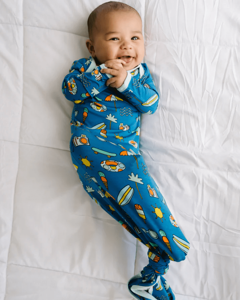 Little Sleepies Infant Surf's Up Bamboo Viscose Infant Knotted Gown