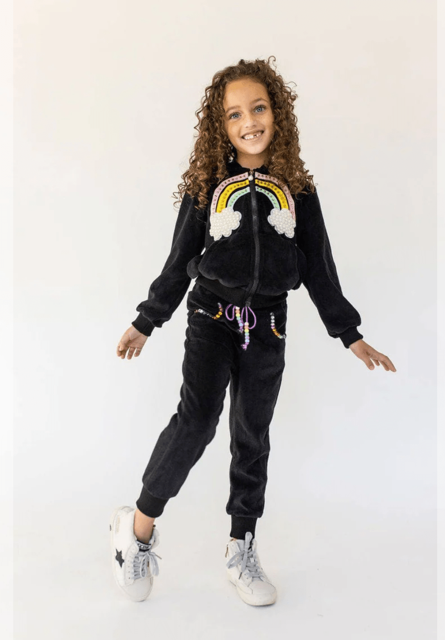 Lola and The Boys Lola & the Boys-Rainbow Beaded Velvet Track Set