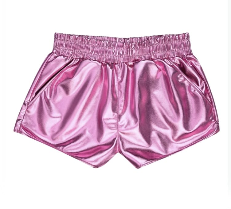 LULU BEBE Lulu Bebe Pink Metallic Shorts