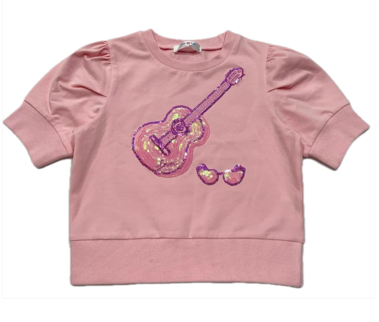LULU BEBE Lulu Bebe Pink Guitar Top