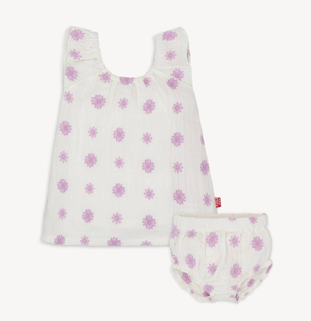 Magnetic Me Ruffle sleeve dress + diaper cover