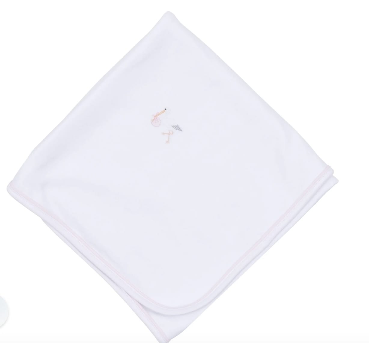 MAGNETIC ME White Magnetic Me Vintage stork Receiving Blanket