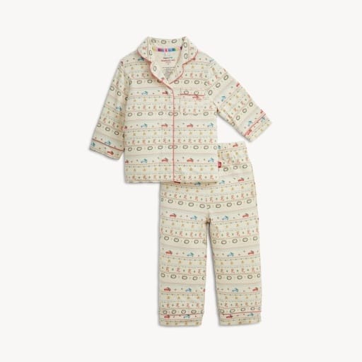 MAGNETIC ME Magnetic Me Girls Girls-sleepwear Traditional Christmas Rf Ls Pj Set W Piping