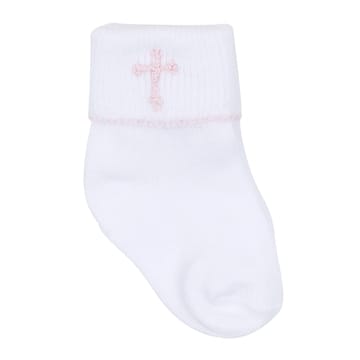 MAGNOLIA BABY Magnolia Baby Girls Accessories-baby Gear Forever Blessed White Pink Socks