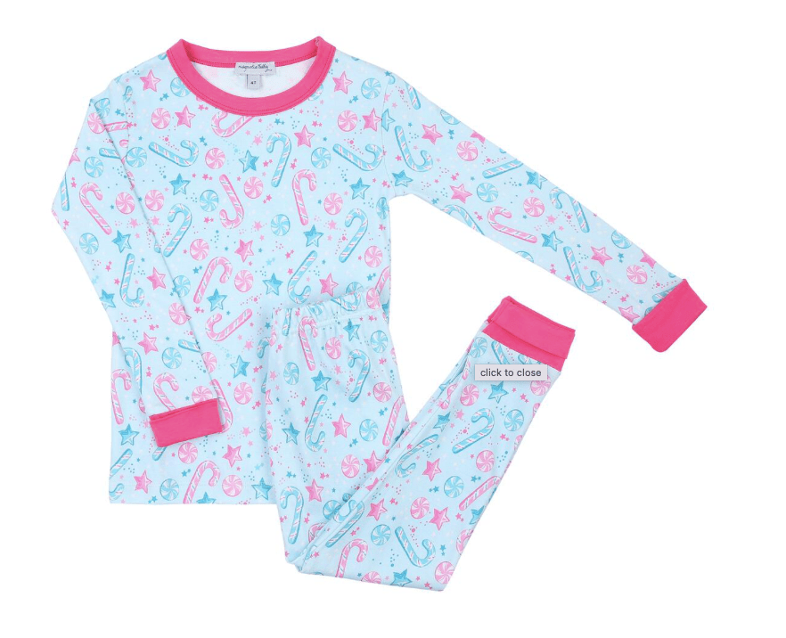 Magnolia Baby Candy Cane Lane Toddler PJ's Long
