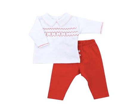 Magnolia Baby Clara & Colton Smocked Collard