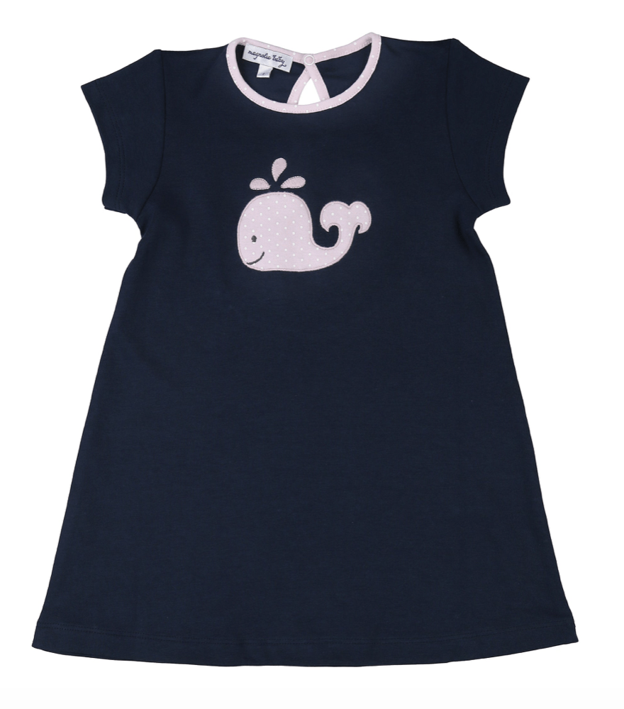 Magnolia Baby Default Happy Whale Applique Dress