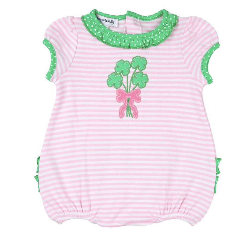 Magnolia Baby Magnolia Baby-Lucky Bouquet Applique Ruffle Bubble