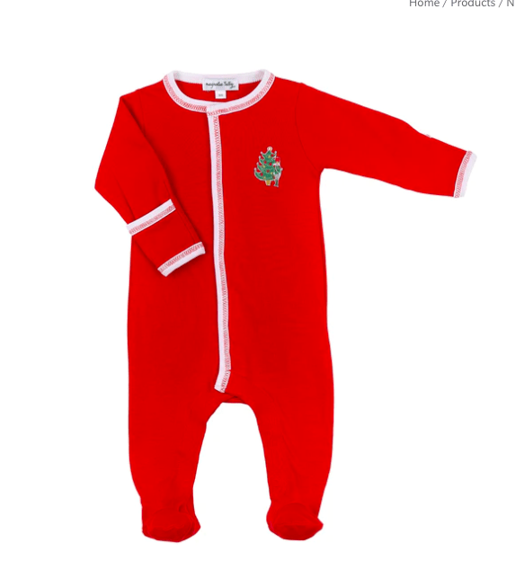 Magnolia Baby Nutcracker Holidays Emb Footie RD