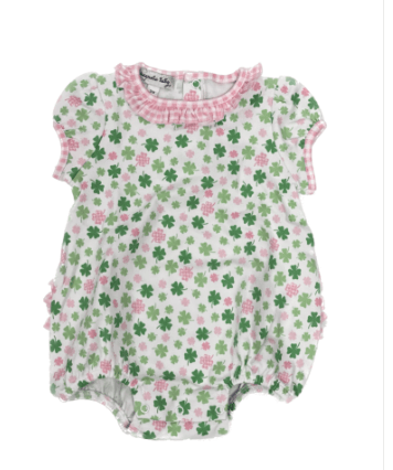 Magnolia Baby Shamrock Cuties Printed Ruffle Bubble