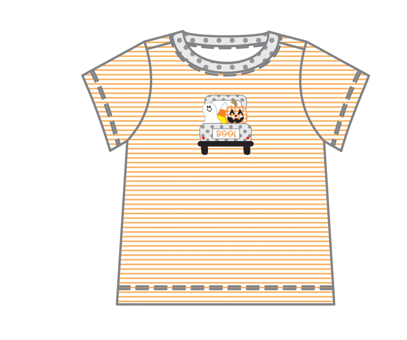 Magnolia Baby Trunk and Treat S/S T-Shirt Applique