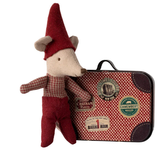 Maileg Christmas mouse Baby in suitcase
