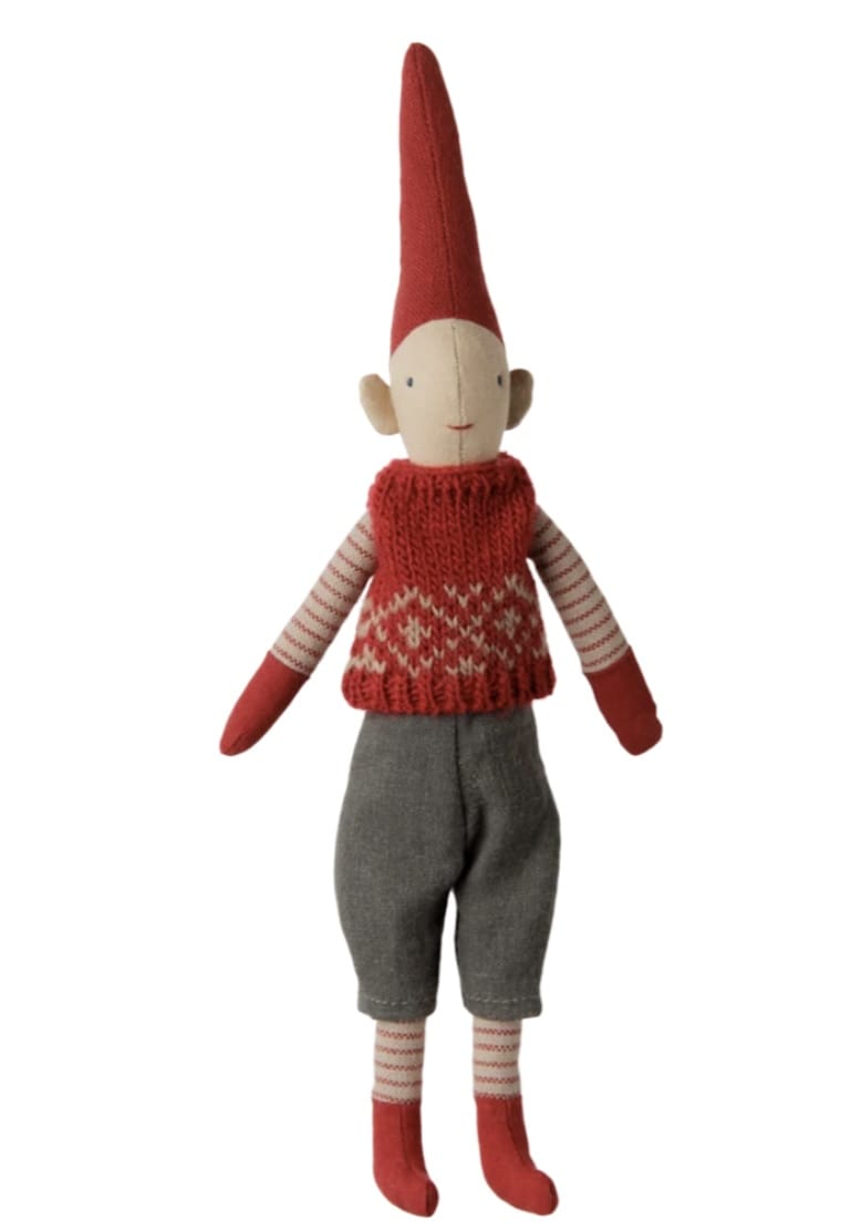 MAILEG Maileg Girls Accessories-toys Pixy, Size 1 - Boy - Red Knitted Vest