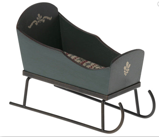 Maileg Sleigh, Mouse - Green