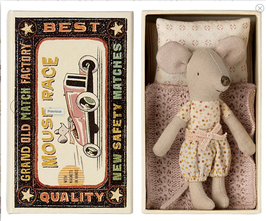 Maileg Little Sister, Mouse in Matchbox