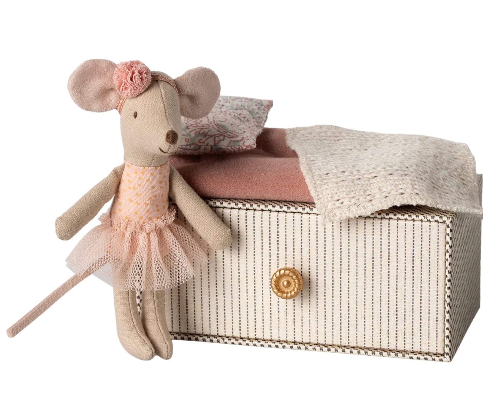 Maileg Dance mouse in daybed, Little sister