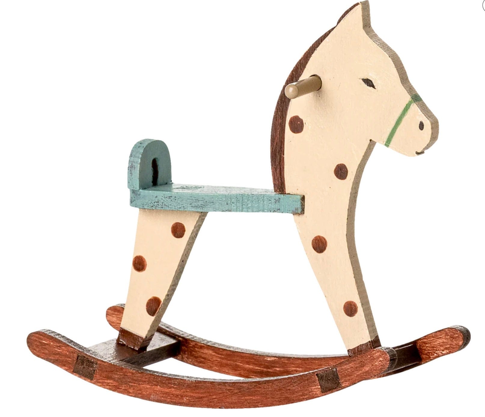 Maileg Rocking horse Mouse spotted