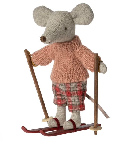 Maileg Winter mouse with ski set Big Sister